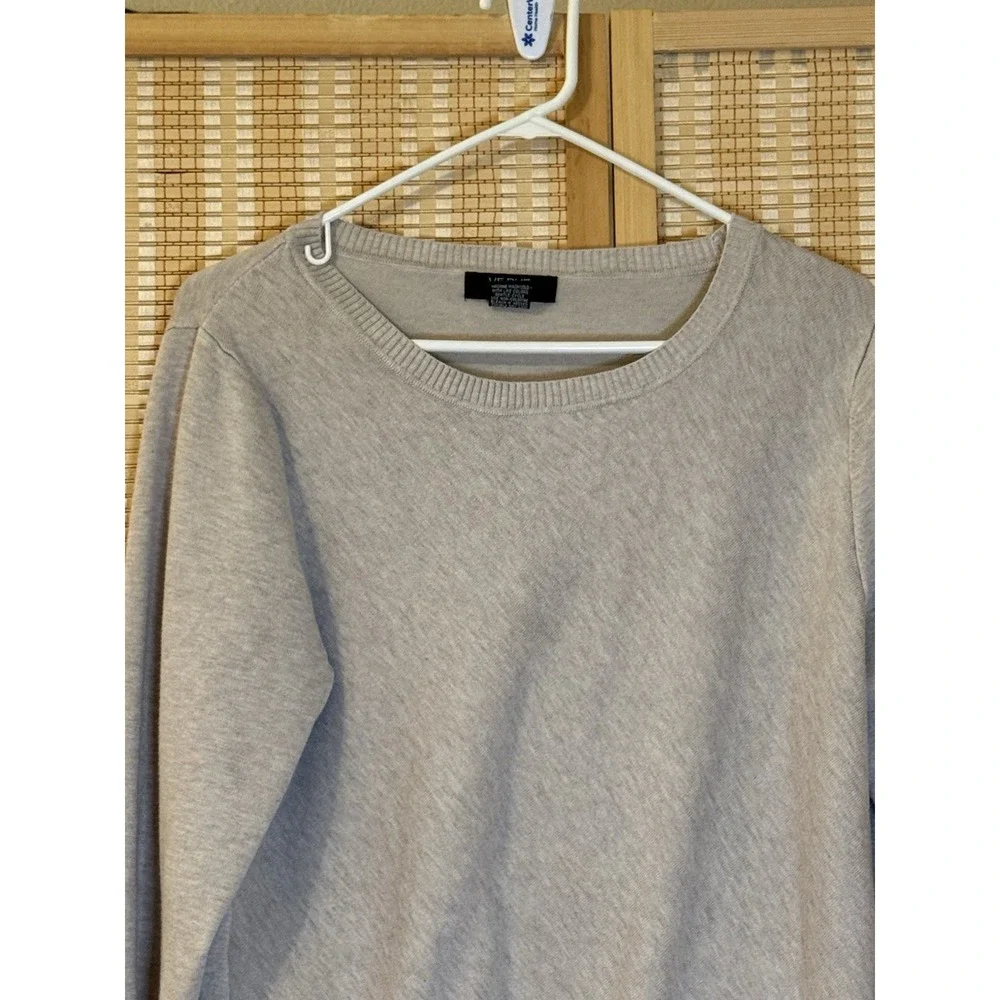 Verve Ami Womens XL Sweater Tan Heather Asymmetrical Hem Boho Coastal Preppy